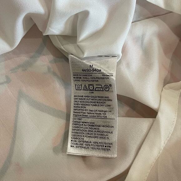 Banana Republic Medium Shift Dress Pockets Ruffle Sleeve Bloomcore Professional - Picture 6 of 7